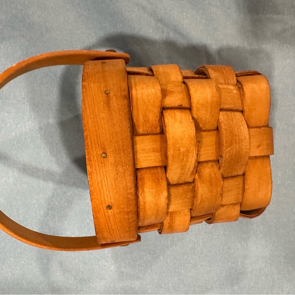 Woven Wooden Basket Handbag